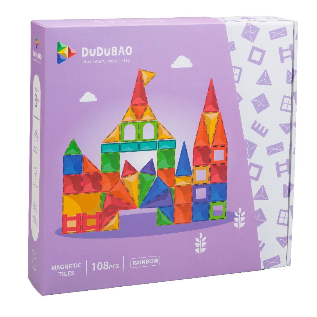 DUDUBAO磁力片－建構組（彩虹）108PCS__DU0067