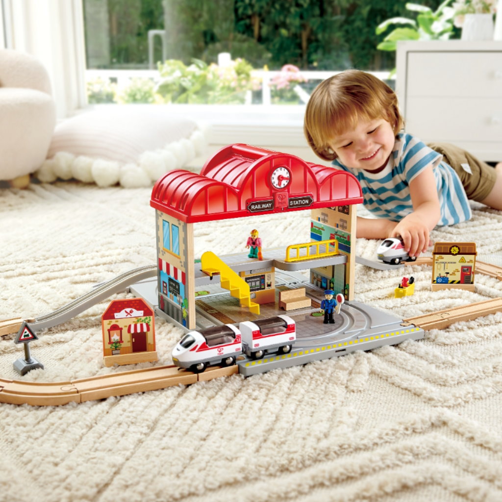 火車軌道大車站便攜組合_Portable Train Station Set_E3877