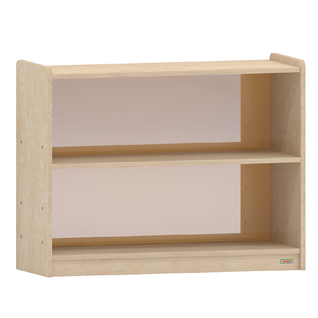 620H x 800L 彩色透視耐刮背板雙層櫃-橘色_620H x 800L Shelving Unit - Translucent Orange Back_ME07971