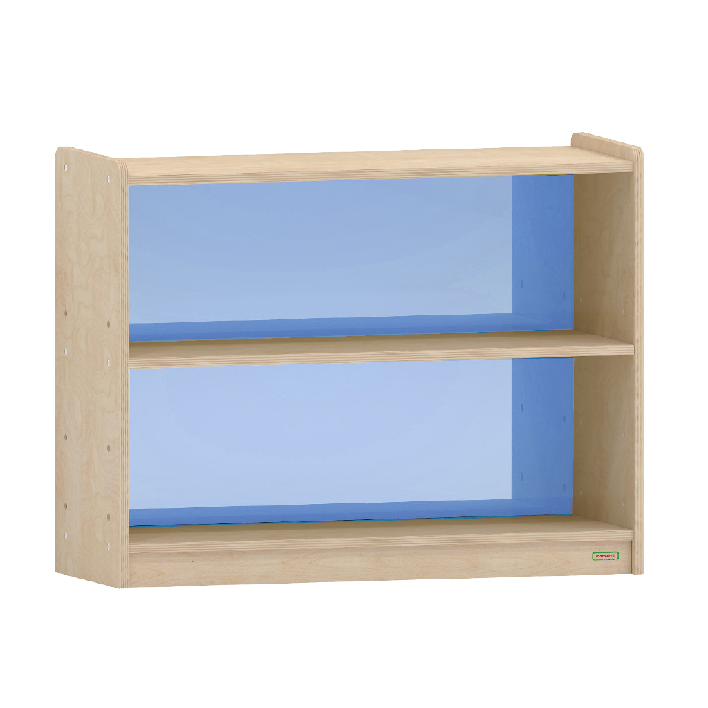 620H x 800L 彩色透視耐刮背板雙層櫃-藍色_620H x 800L Shelving Unit - Translucent Blue Back_ME08107