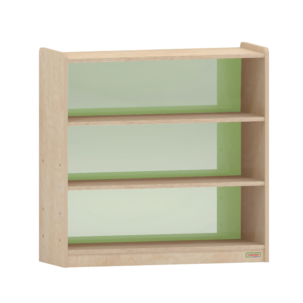 800H x 800L 彩色透視耐刮背板三層櫃-綠色_800H x 800L Shelving Unit - Translucent Green Back_ME09630