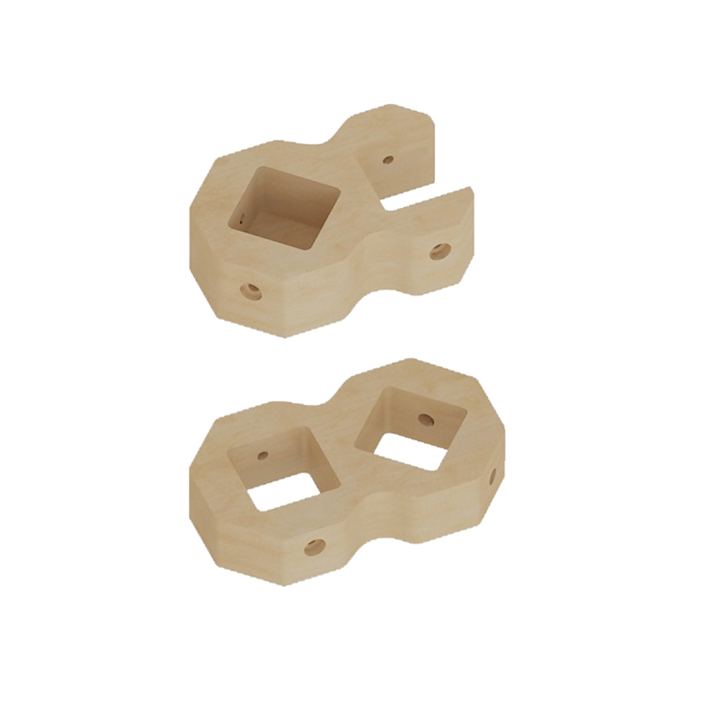 135°雙孔連接器 - 非等高_Type II Connector 2-Piece Set - 2 Panels of Different Heights at 135° Inner Angle_ME10681