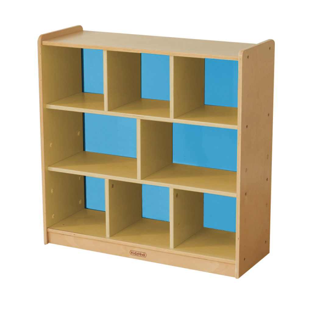 800H x 800L 彩色透視耐刮背板八格櫃-藍色_800H x 800L 8 Compartment Shelving Unit - Translucent Blue Back_ME10759