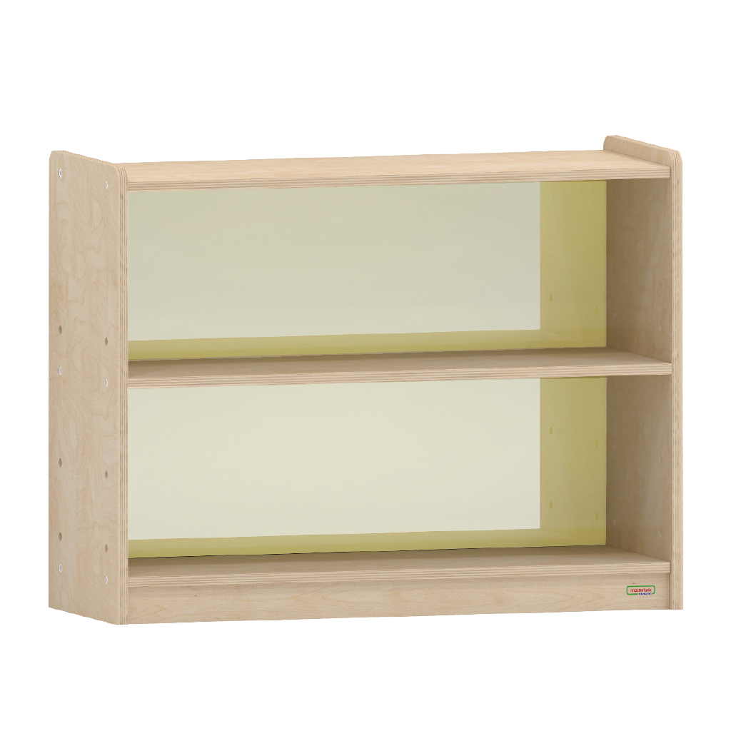 620H x 800L 彩色透視耐刮背板雙層櫃-黃色_620H x 800L Shelving Unit - Translucent Yellow Back_ME10872