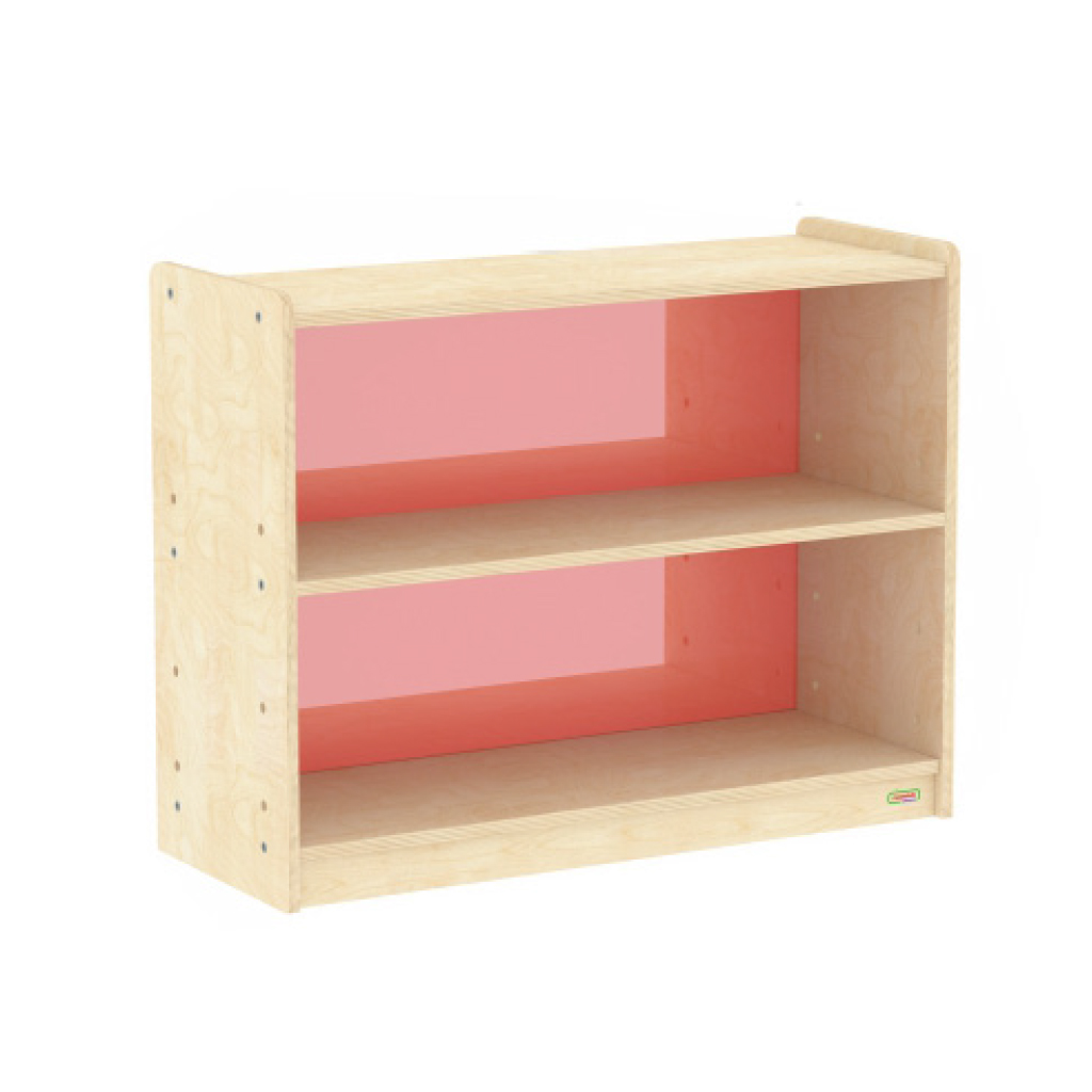 620H x 800L 彩色透視耐刮背板雙層櫃-紅色_620H x 800L Shelving Unit - Translucent Red Back_ME10889