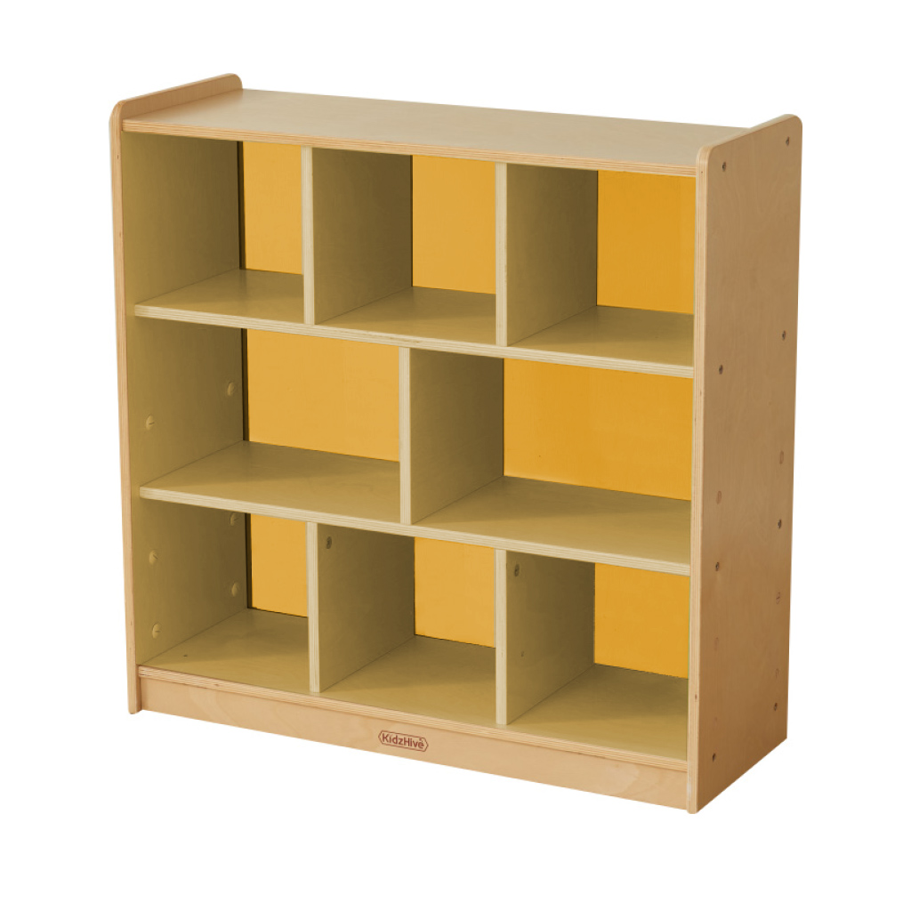 800H x 800L 彩色透視耐刮背板八格櫃-橘色_800H x 800L 8 Compartment Shelving Unit - Translucent Orange Back_ME11053