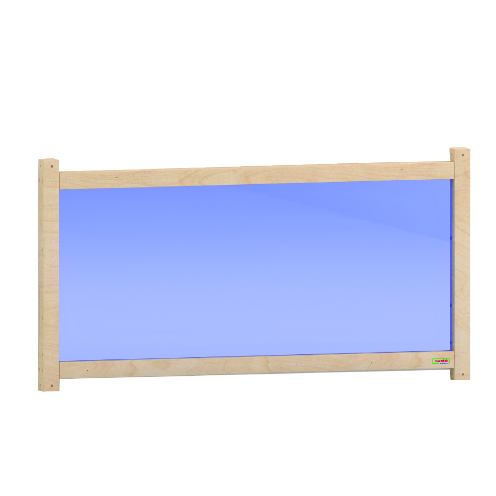 620H x 1200L 彩色透視耐刮屏風-藍色_620H x 1200L Divider Panel - Translucent Blue_ME11695