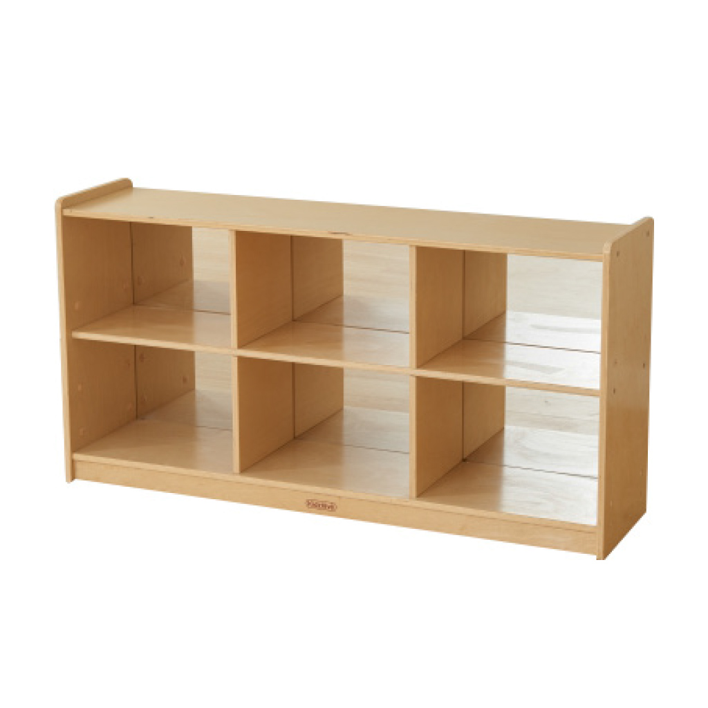 620H x 1200L 鏡面耐刮背板六格櫃_620H x 1200L 6-Compartment Shelving Unit - Anti-Scratch Acrylic Mirror Back_ME12197