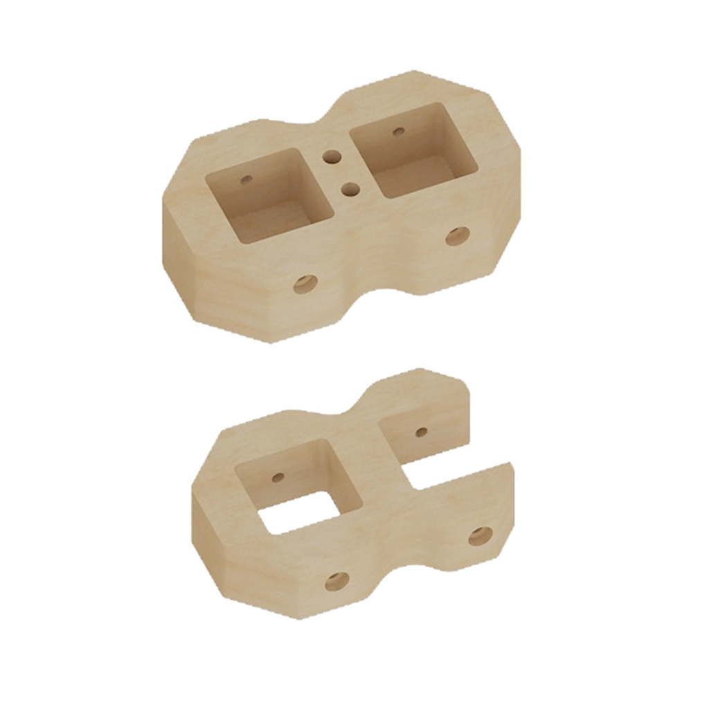 90°/180°雙孔連接器 - 接閘門_Type II Connector 2-Piece Set - Gate Connecting A Divider of Same Height at 90°/180° Inner Angle_ME13644