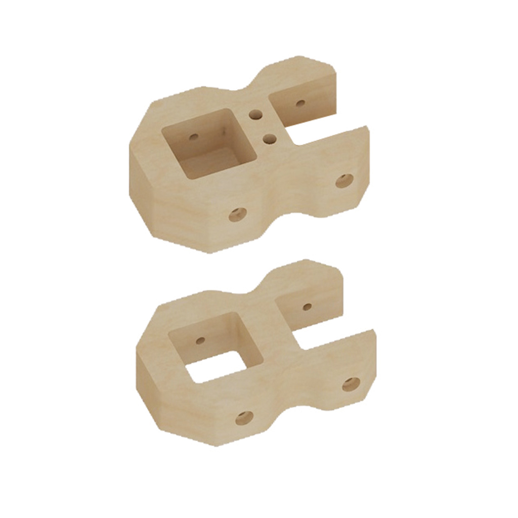 90°/180°雙孔連接器 - 屏風連接拱門_Type II Connector 2-Piece Set - Gate Connecting A Divider of Different Heights at 90°/180° Inner Angle_ME13651