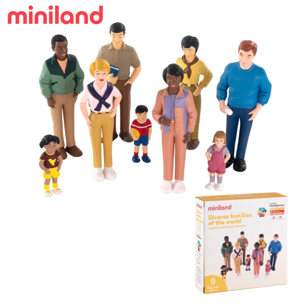 【西班牙miniland】多元文化造型人偶9件組_DIVERSITY ETHNICITY FIGURES_ML000359