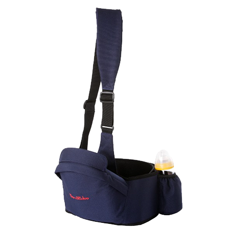 NC-0065-B - 減壓單肩腰凳/坐式嬰兒背帶-藍