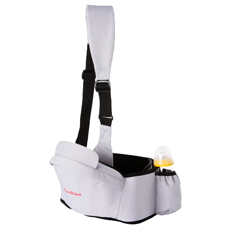 NC-0065-GY - 減壓單肩腰凳/坐式嬰兒背帶-灰